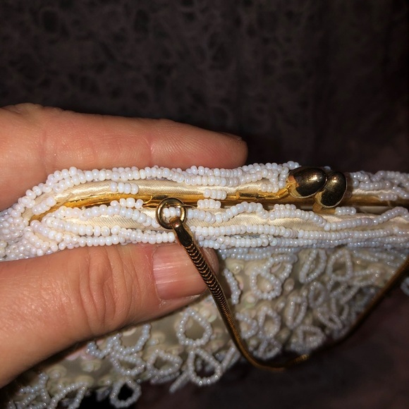 Vintage Artel Beaded Clutch with Gold Accents. Gorgeous little clutch- used - Picture 2 of 7